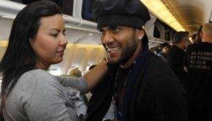 Dani Alves y su exmujer Dinorah Santana 