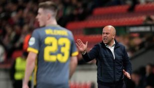 El entrenador del Feyenoord durante un partido con el cuadro de Rotterdam