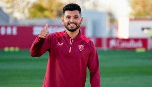 Corona en entrenamientos con el Sevilla