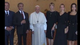 ¡Encuentro del día! Papa Francisco recibió a Sylvester Stallone y su familia en el Vaticano