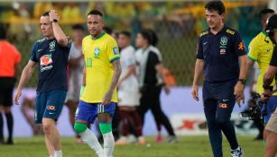 Neymar al término del partido contra Venezuela 