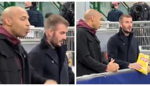 Thierry Henry se termina la botana de David Beckham 