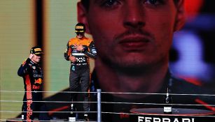 Max Verstappen celebra su victoria en Brasil