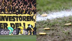 ¡Lluvia de dinero! Aficionados de Colonia protestaron lanzando monedas de chocolate al terreno de juego