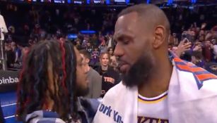 Hamlin y LeBron tras el juego en el Madison Square Garden