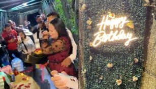Celebran fiesta de cumpleaños en puente peatonal de Guadalajara