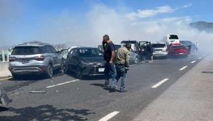 Megacarambola de 18 vehículos provoca caos en la autopista Naucalpan-Toluca