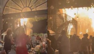 Así comenzó el incendio en la boda realizada en San Miguel de Allende
