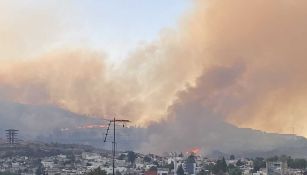 Reportan incendio en zona de Atizapán