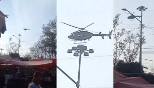 VIDEO: Maniobra del piloto evitó que el helicóptero cayera sobre tianguis o se estrellara contra edificios