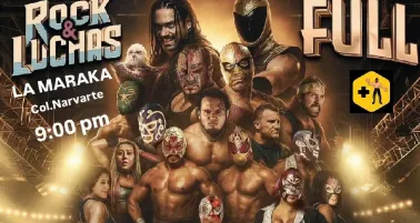 Poster oficial del evento Rock y Luchas
