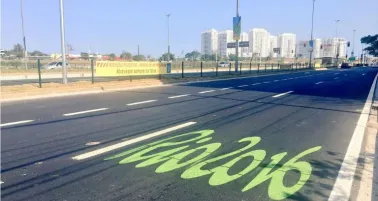 Camino a la Villa Olímpica en Río de Janeiro