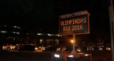 Intenso tráfico en las inmediaciones de la Villa Olímpica