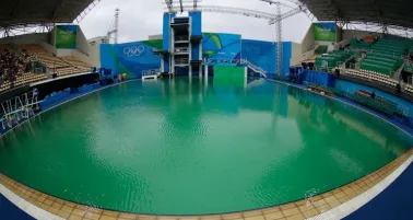 Así lucía la fosa de clavados en los JO de Río