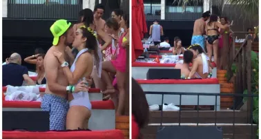 Momento que #LadyCoralina besa a un hombre en su despedida de soltera