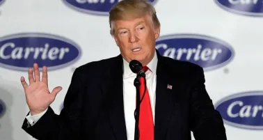 Donald Trump, durante una conferencia de prensa en Indianápolis