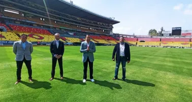 El Secretario de Gobierno de Michoacán, Carlos Herrera, y la dirigencia moreliense