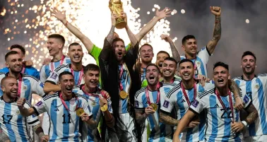 Argentina tras ganar la Copa del Mundo