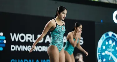 ¡Históricas! Hermanas Lía y Mía Cueva se cuelgan la plata en la Copa del Mundo de Clavados 2025