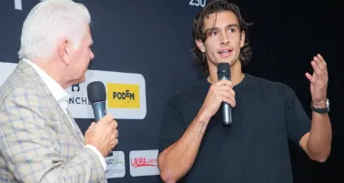 Lorenzo Muselti durante un evento de jugadores