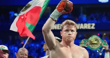 Saúl Canelo Álvarez en pelea
