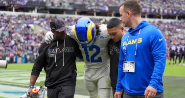 Puca Nacua se pierde el juego en Londres por una lesión en el tobillo