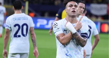 Lautaro anotó uno de los cuatro goles del juego