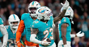 Jugador de los Dolphins imitó festejo de Cristiano Ronaldo 