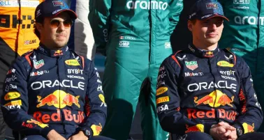 Checo Pérez y Max Verstappen 