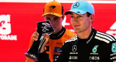 George Russell y Lando Norris