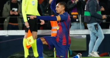 Raphinha anotó el primero del Barça en el Camp Nou