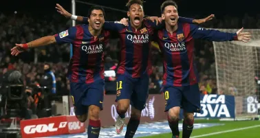 Luis Suárez, Lionel Messi y Neymar Jr