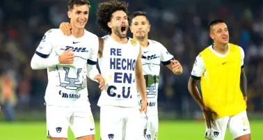 Festejo de Huerta en Cuartos de Final ante Chivas