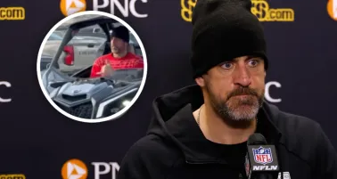 Rodgers protagonizó el momento junto a sus compañeros