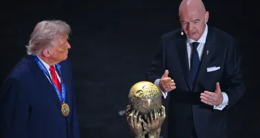 Donald Trump y Gianni Infantino en el Sorteo de la Copa del Mundo