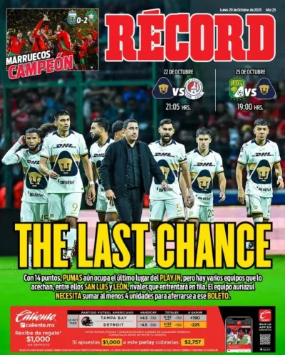 Portada RÉCORD 20 de octubre de 2025