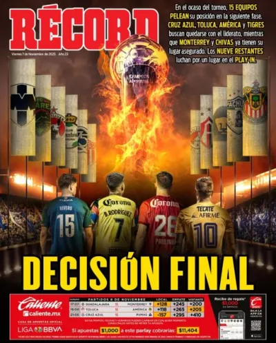 Portada RÉCORD 7 noviembre 2025