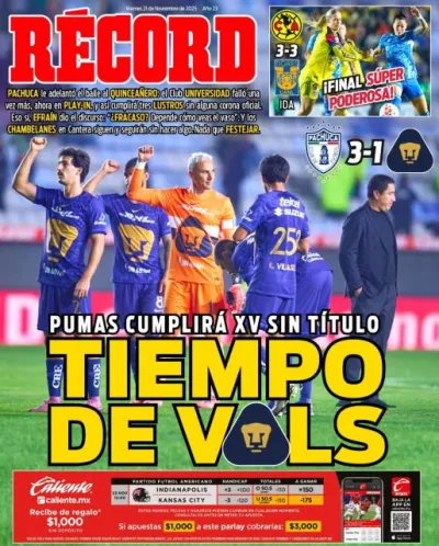 Portada RÉCORD 21 noviembre 2025