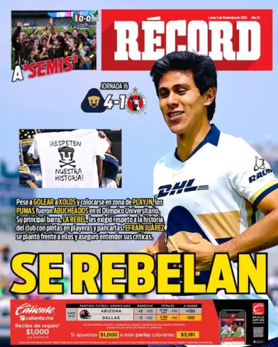 Portada RÉCORD 03 de noviembre de 2025