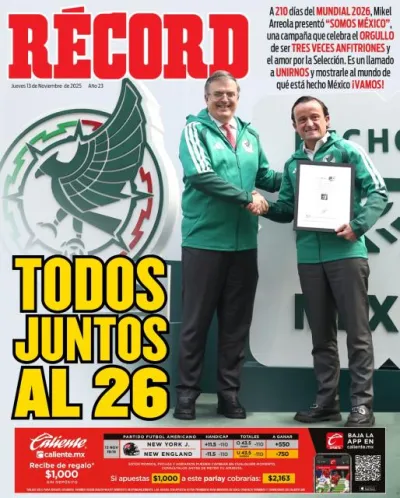 Portada RÉCORD 13 de noviembre de 2025