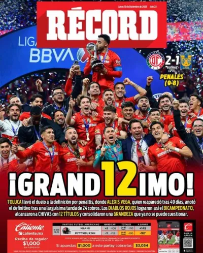 Portada RÉCORD 15 de diciembre de 2025