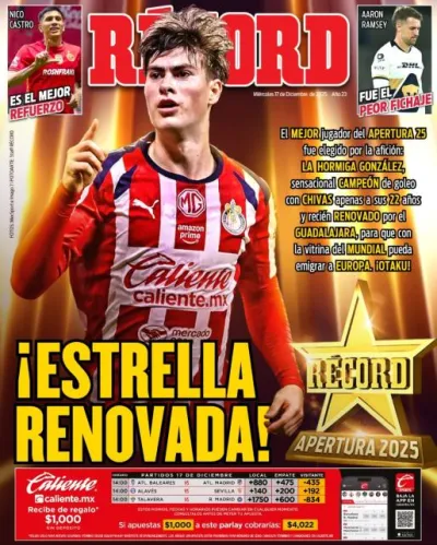 Portada RÉCORD 17 diciembre 2025
