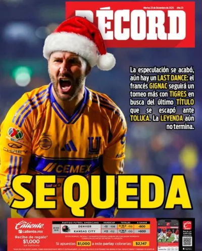 Portada RÉCORD 23 de Diciembre 2025