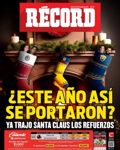 Portada RÉCORD 25 de diciembre de 2025