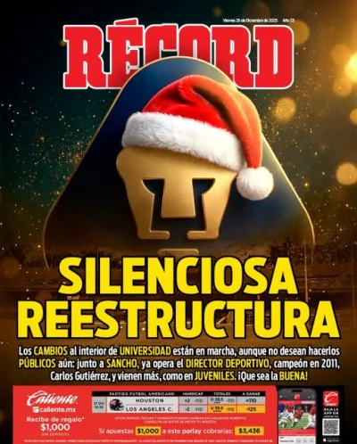 Portada RÉCORD 26 de diciembre de 2025