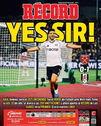 Portada RÉCORD 28 de diciembre de 2025