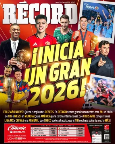 Portada RÉCORD 1 enero 2026
