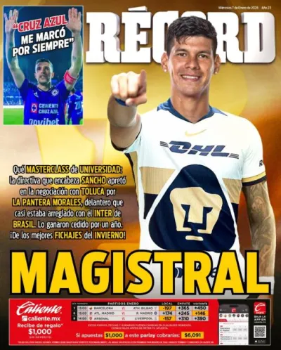 Portada RÉCORD 7 enero