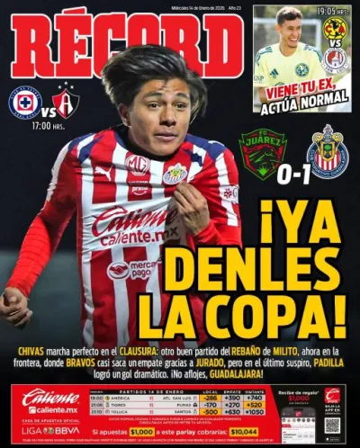 Portada RÉCORD 14 de enero de 2026