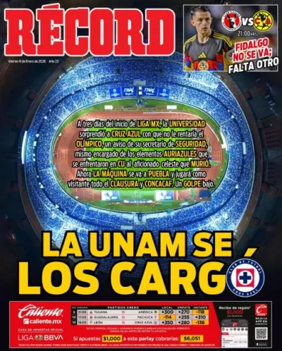 Portada RÉCORD 9 enero 2026